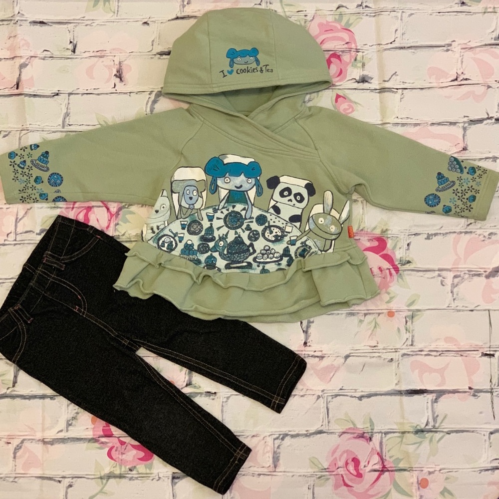 Cute Oilily Sweater (Pants included) - Baby Girl
